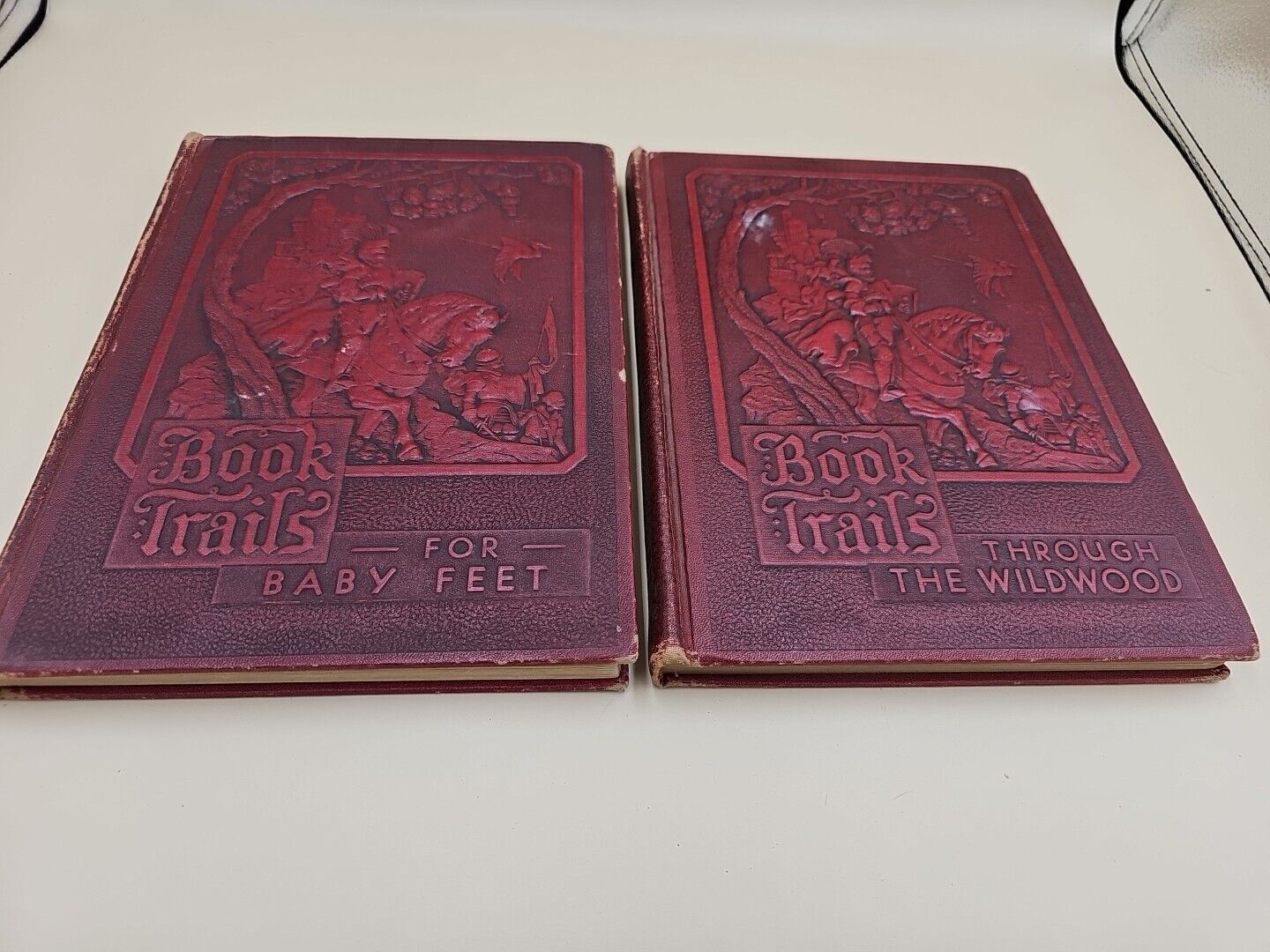 Book Trails Lot of 7 Volumes Hardcover 1929 Vintage Children's Books Rare